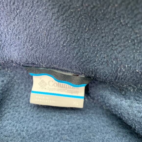 Columbia Mens XL Navy Blue Full Zip Long Sleeve Jacket Cinch Waist READ - Picture 4 of 11